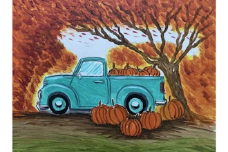 Lil Blue Truck and Pumpkins